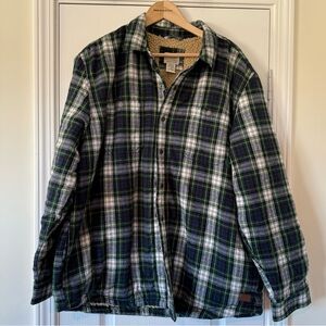 L.L. Bean Men's Sherpa-Lined Scotch Plaid Shirt, Slightly Fitted